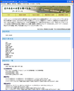淀川水系の水質を調べる会 データベース